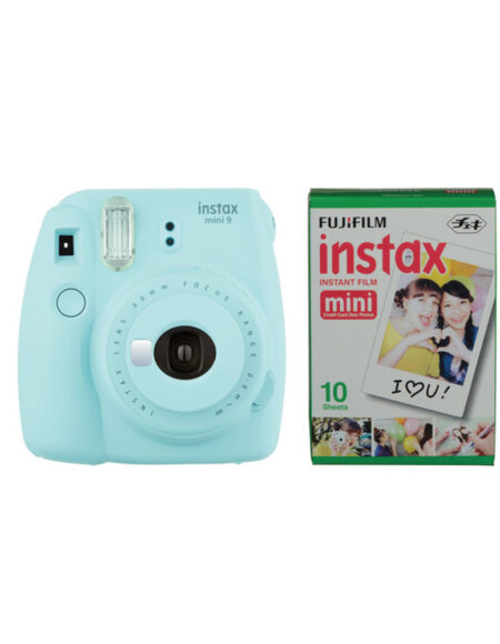 Fujifilm instax mini 9 Camera Ice Blue with Instant Film Kit 10 Sheets mega kosovo prishtina pristina skopje