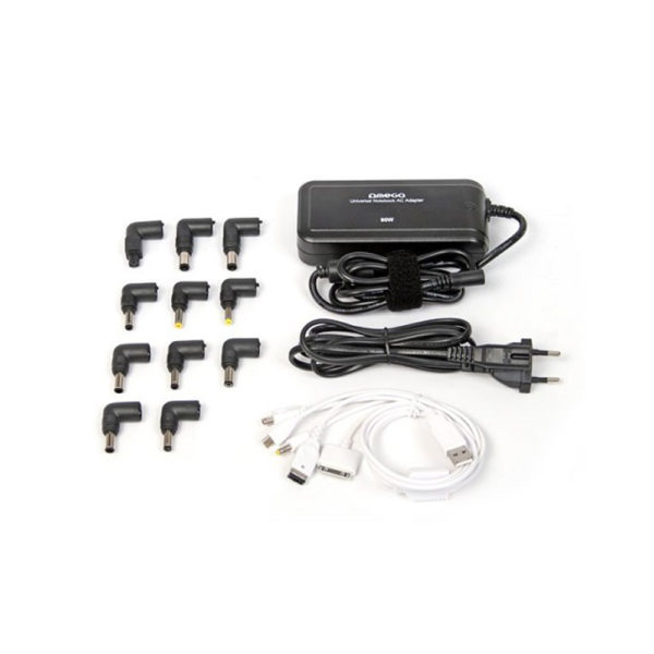 OMEGA Universal Ac Adapter OZU9021K For Notebook 2IN1 Auto 90W Usb + Cable Kit mega kosovo