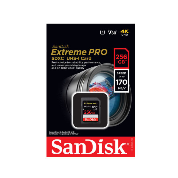 SanDisk 256GB 170mb/s Extreme PRO UHS-I SDXC Memory Card mega kosovo prishtina pristina