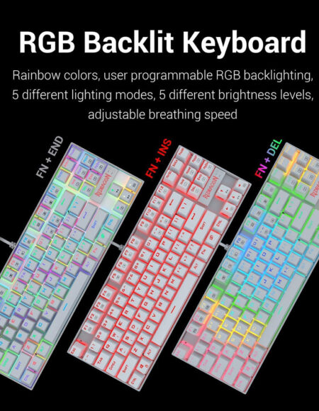 Redragon Kumara K552 White RGB Mechanical Gaming Keyboard mega kosova kosovo prishtina pristina
