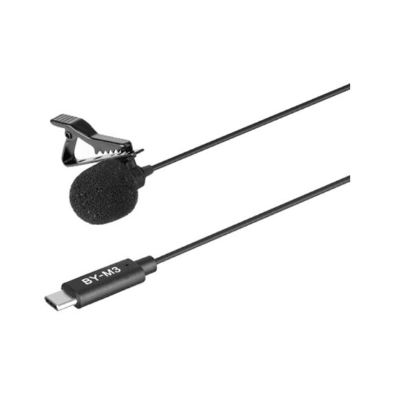 BOYA BY-M3 Digital Omnidirectional Lavalier Microphone with Detachable USB Type-C Cable mega kosovo kosova pristina prishtina